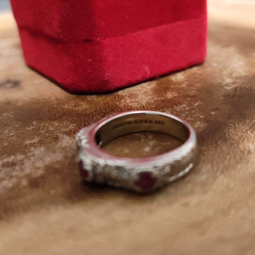 Judith ripka Nat. Ruby and CZ ring - Picture 4 of 6
